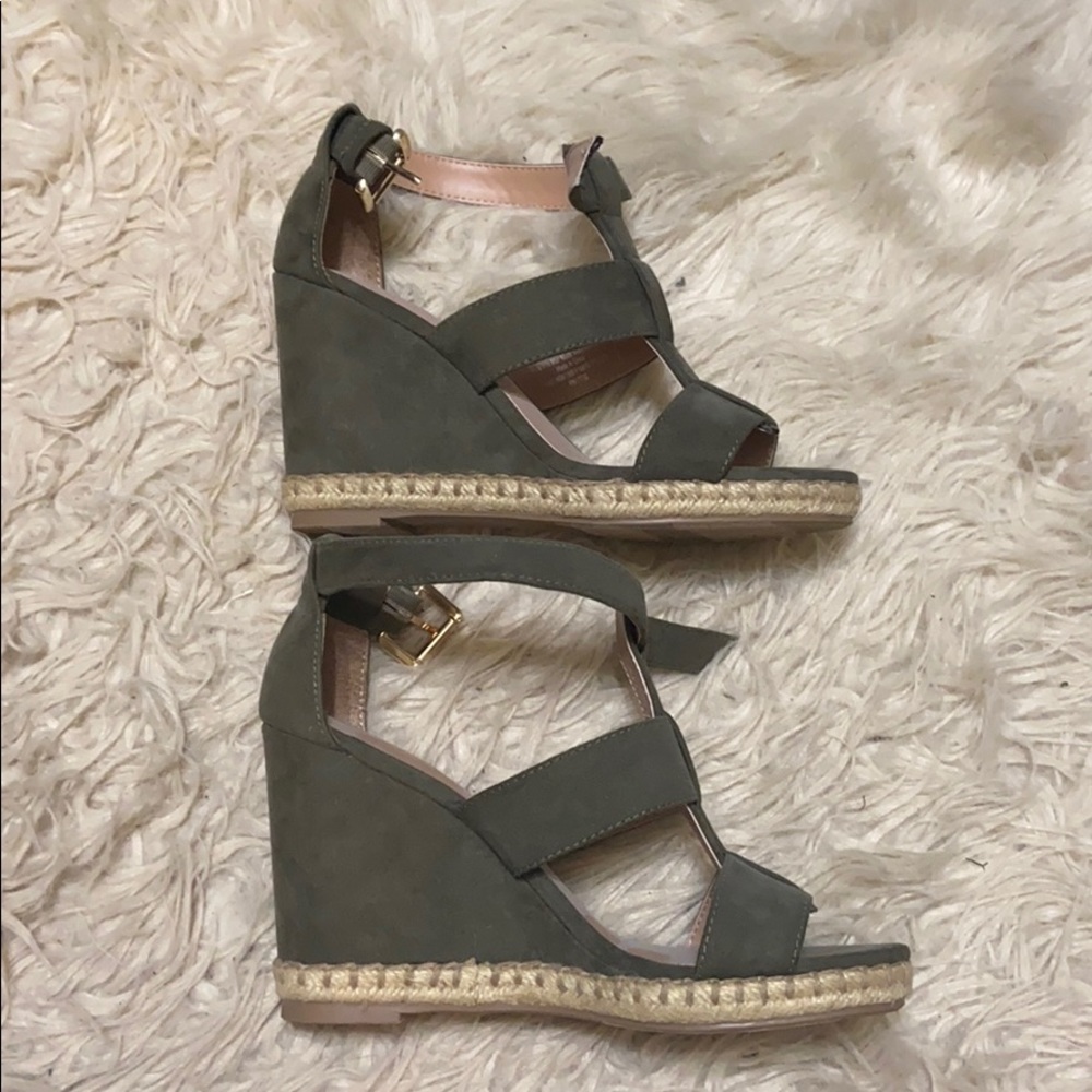 Olive Green Wedges by Merona